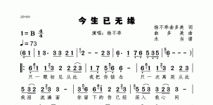 今生已无缘