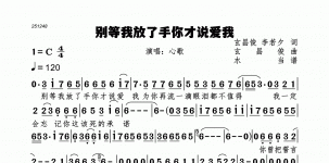 别等我放了手你才说爱我