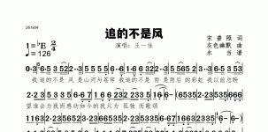 追的不是风