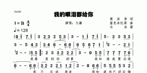 我的眼泪都给你