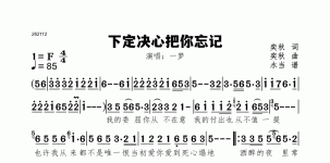 下定决心把你忘记